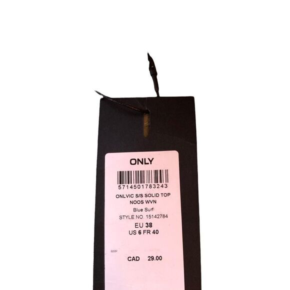 ONLY Short Sleeve Blouse NWT - Picture 4 of 8